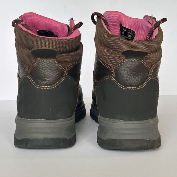 Wolverine Womens 8.5M Piper 6" Ankle Work Boots Safety Comp Toe Lace‎ Up Brown - Picture 7 of 14